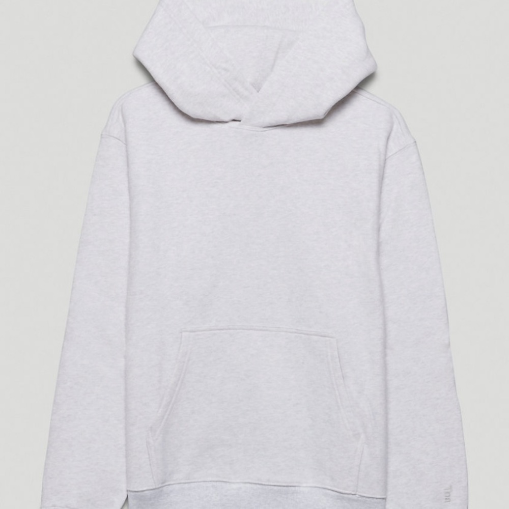 TNA Cozy AF Hoodie Heather Cloud White